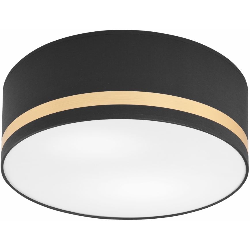 Taklampa SIRJA STRIPE 2xE27/15W/230V diameter 35 cm svart