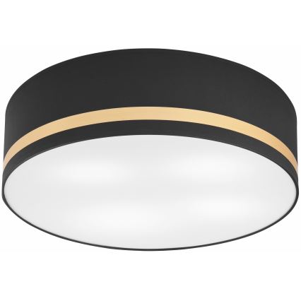 Taklampa SIRJA STRIPE 4xE27/15W/230V diameter 45 cm svart