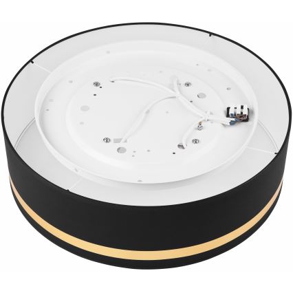 Taklampa SIRJA STRIPE 4xE27/15W/230V diameter 45 cm svart