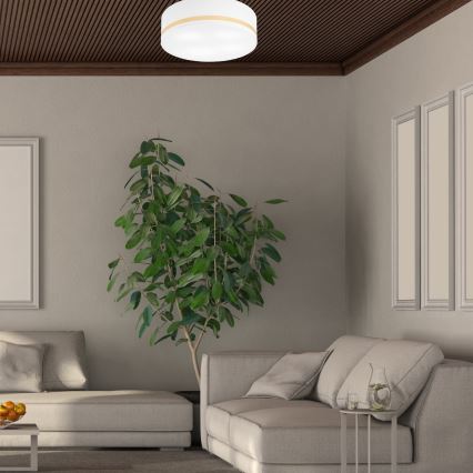 Taklampa SIRJA STRIPE 4xE27/15W/230V diameter 45 cm vit