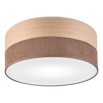 Taklampa SIRJA WOOD 1xE27/15W/230V diameter 35 cm brun/ek