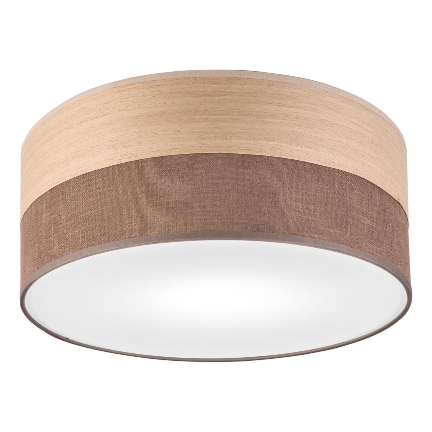 Taklampa SIRJA WOOD 1xE27/15W/230V diameter 35 cm brun/ek