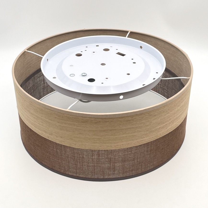 Taklampa SIRJA WOOD 1xE27/15W/230V diameter 35 cm brun/ek
