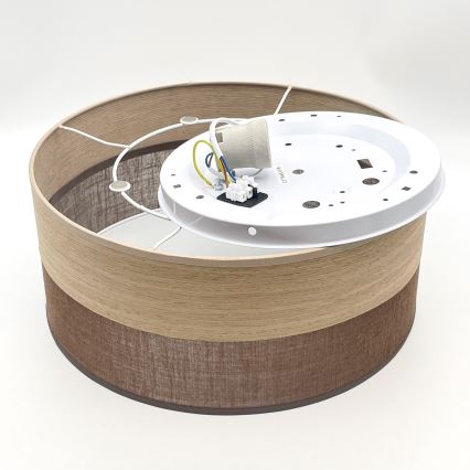Taklampa SIRJA WOOD 1xE27/15W/230V diameter 35 cm brun/ek