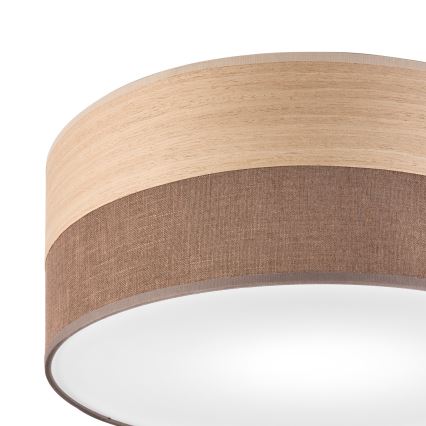 Taklampa SIRJA WOOD 1xE27/15W/230V diameter 35 cm brun/ek