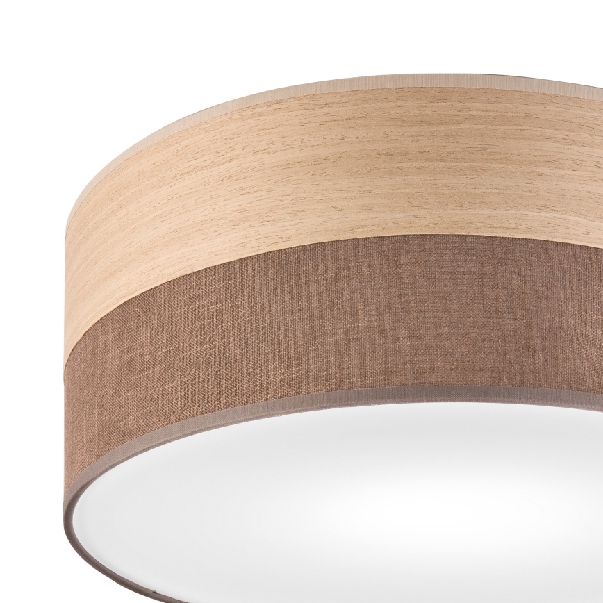 Taklampa SIRJA WOOD 1xE27/15W/230V diameter 35 cm brun/ek