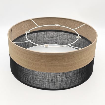 Taklampa SIRJA WOOD 1xE27/15W/230V diameter 35 cm svart/ek