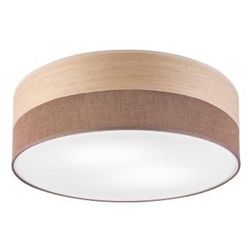 Taklampa SIRJA WOOD 2xE27/15W/230V diameter 45 cm brun/ek