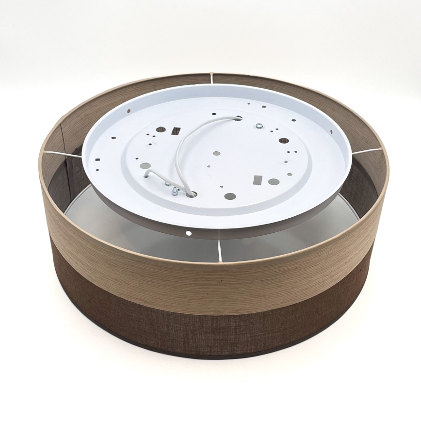 Taklampa SIRJA WOOD 2xE27/15W/230V diameter 45 cm brun/ek
