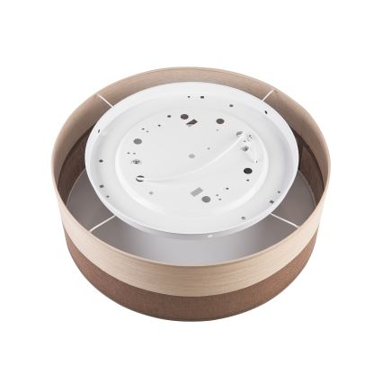 Taklampa SIRJA WOOD 2xE27/15W/230V diameter 45 cm brun/ek