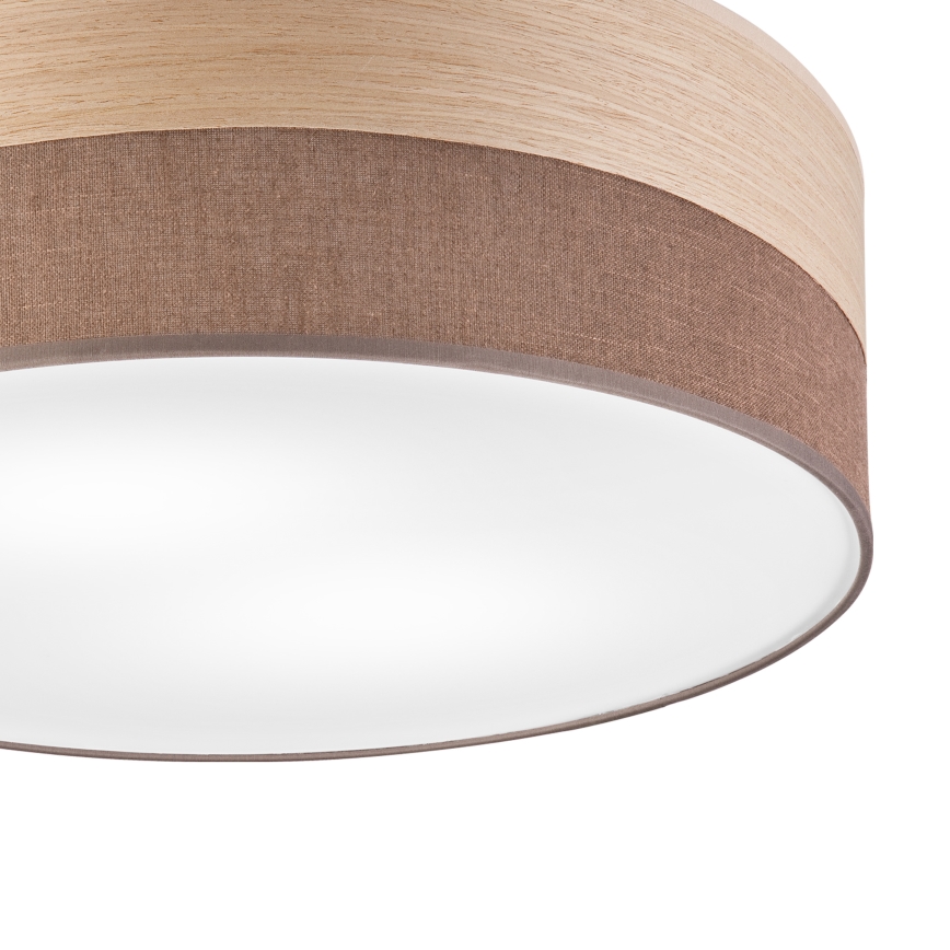 Taklampa SIRJA WOOD 2xE27/15W/230V diameter 45 cm brun/ek