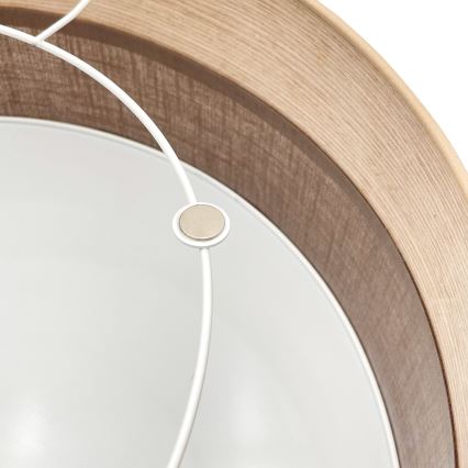 Taklampa SIRJA WOOD 2xE27/15W/230V diameter 45 cm brun/ek