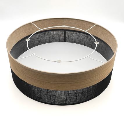 Taklampa SIRJA WOOD 2xE27/15W/230V diameter 45 cm svart/ek