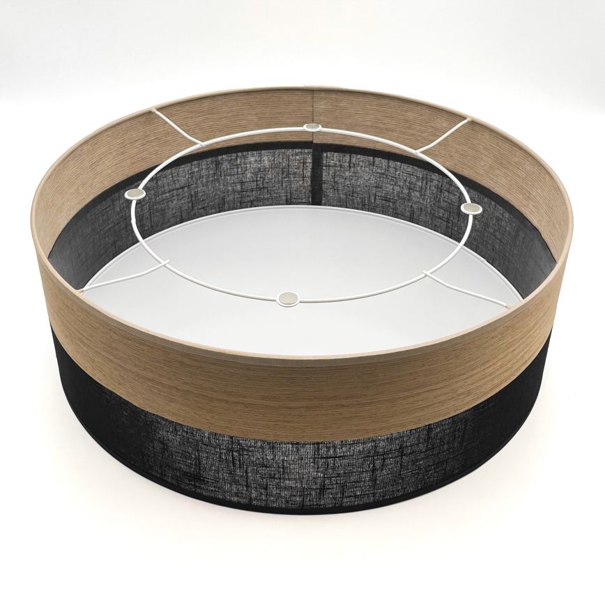 Taklampa SIRJA WOOD 2xE27/15W/230V diameter 45 cm svart/ek