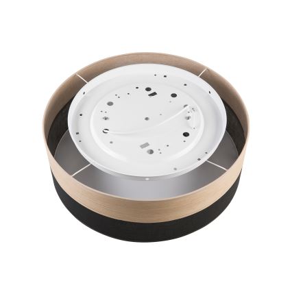 Taklampa SIRJA WOOD 2xE27/15W/230V diameter 45 cm svart/ek