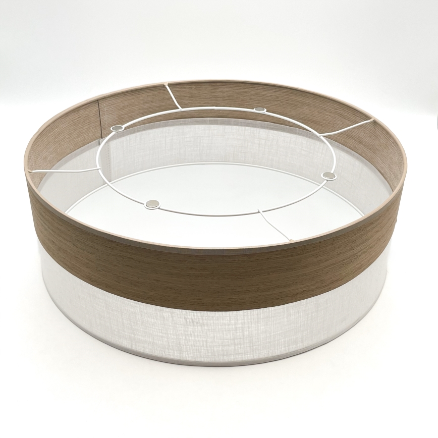 Taklampa SIRJA WOOD 2xE27/15W/230V diameter 45 cm vit/ek