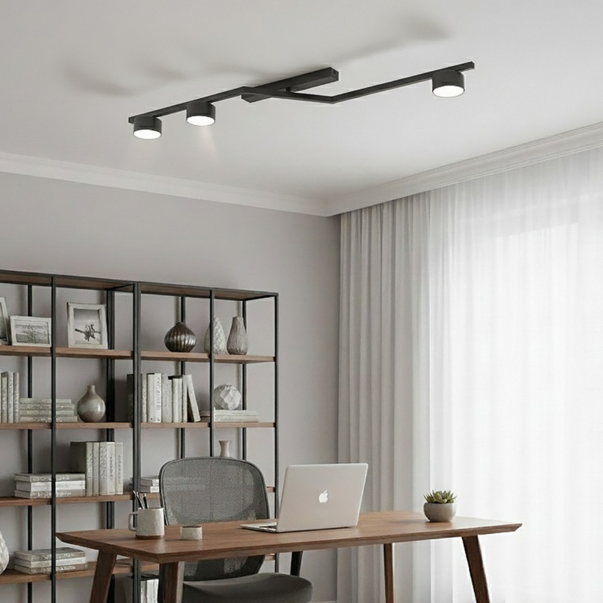 Taklampa SKAN 3xGX53/12W/230V svart