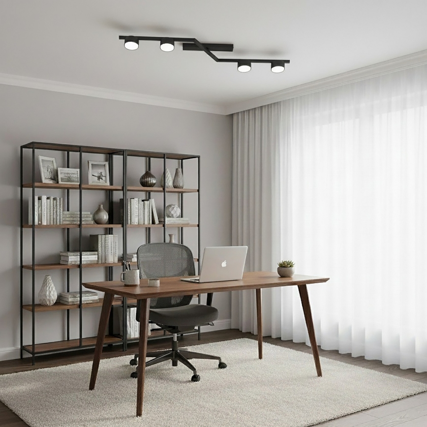 Taklampa SKAN 4xGX53/12W/230V svart