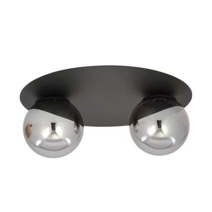 Taklampa SOLAR 2xE14/10W/230V svart/grå