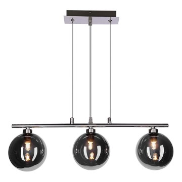 Taklampa SOMUL 3xG9/20W/230V rök svart