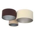 Taklampa SPACE 3xE27/60W/230V grädde/brun/beige
