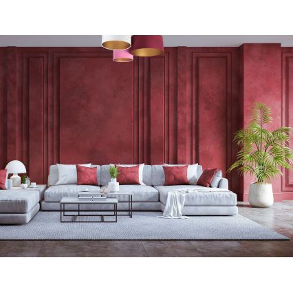 Taklampa SPACE 3xE27/60W/230V röd/vit/rosa