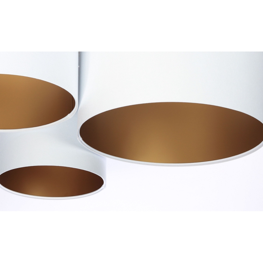 Taklampa SPACE 3xE27/60W/230V vit/guld