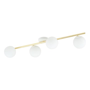 Taklampa SPLENDI 4xE14/10W/230V vit/guld