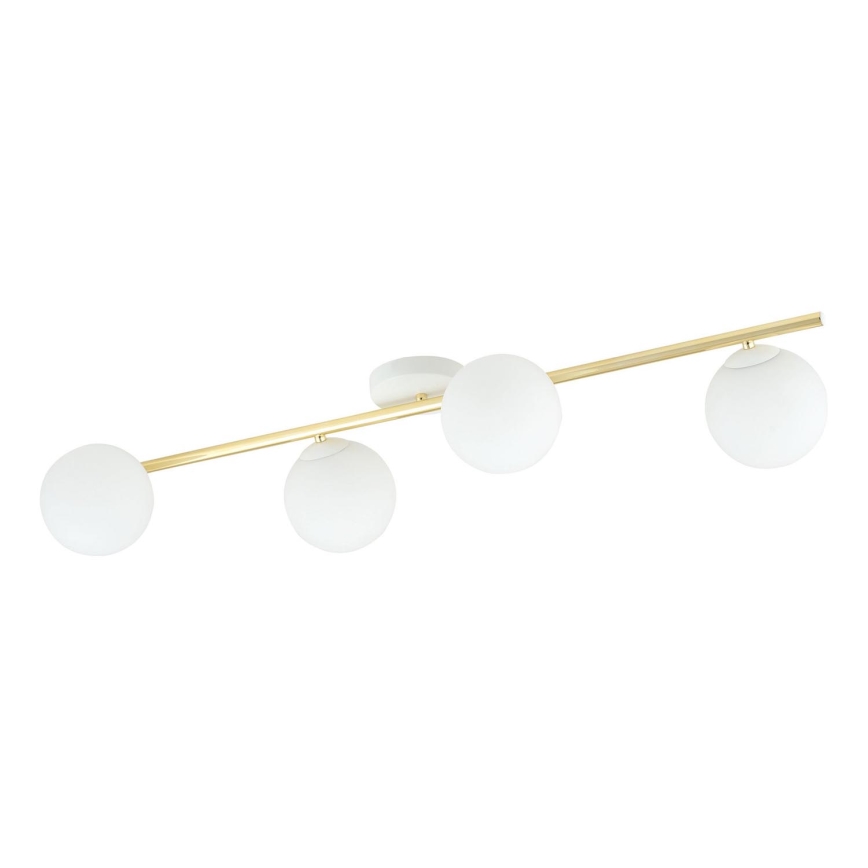 Taklampa SPLENDI 4xE14/10W/230V vit/guld