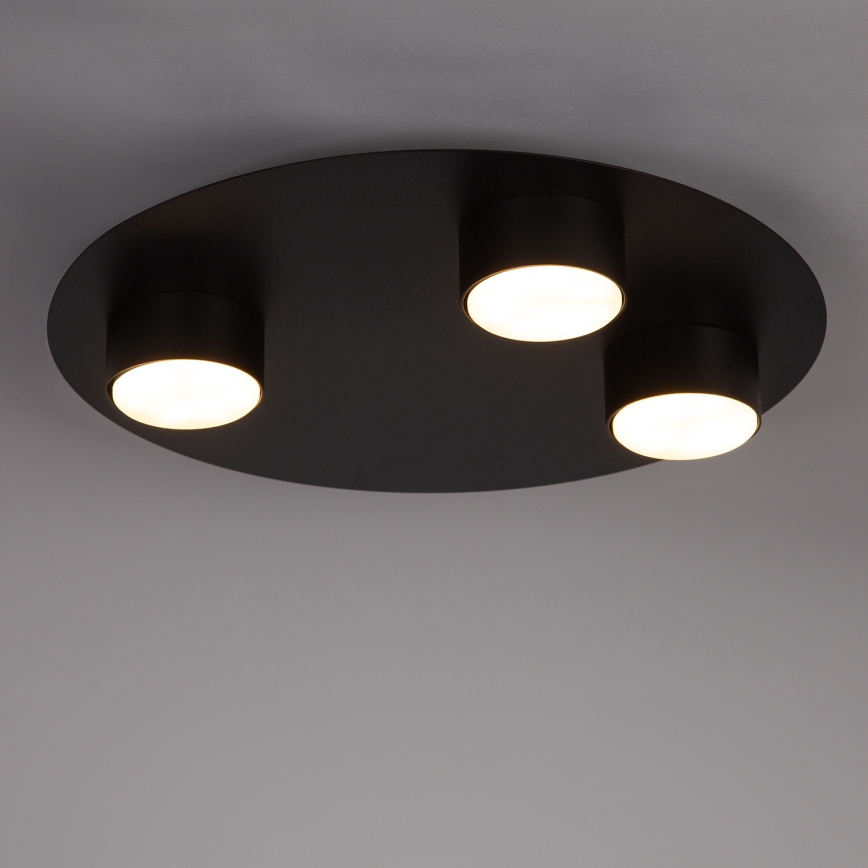 Taklampa STAR 3xGX53/12W/230V svart