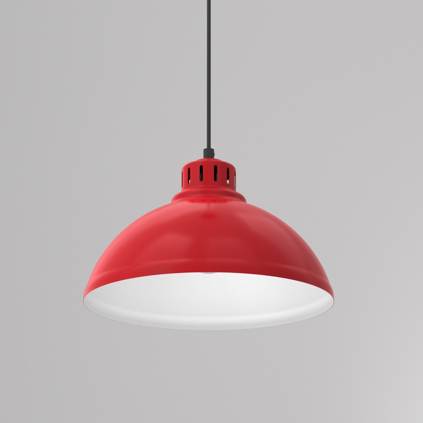 Taklampa på kabel SVEN 1xE27/15W/230V röd