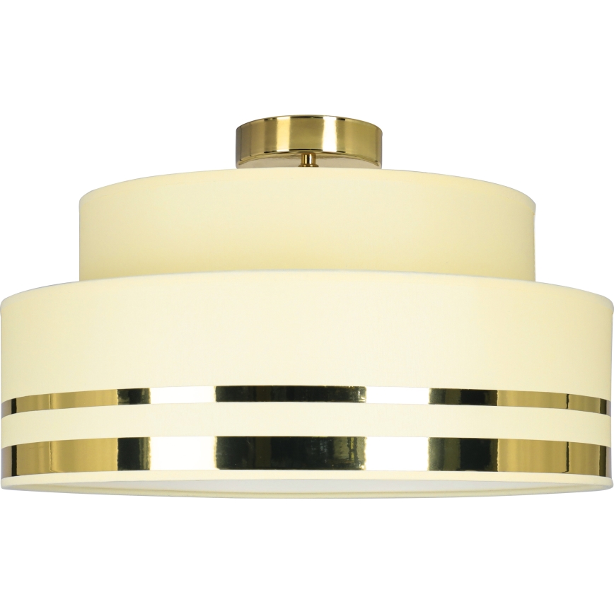 Taklampa TAMI 1xE27/60W/230V diameter 40 cm beige/guld