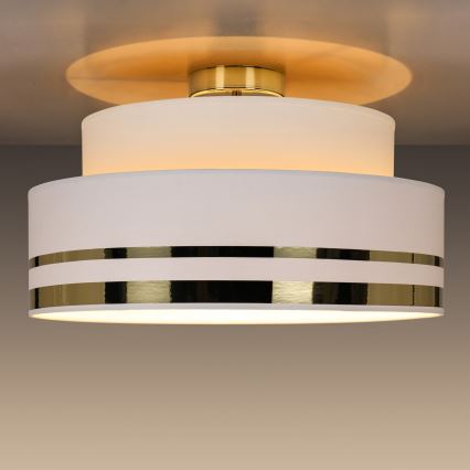 Taklampa TAMI 1xE27/60W/230V diameter 40 cm grädde/guld
