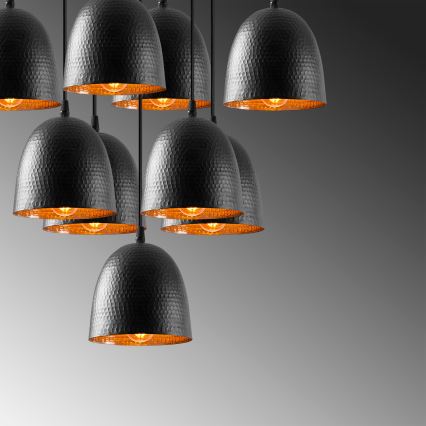 Taklampa TATTOO 9xE27/40W/230V svart