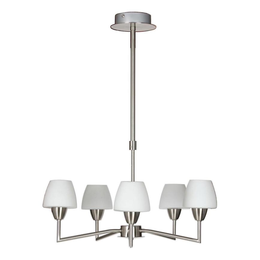 Taklampa TOGO 5xG9/40W/230V matt krom/vit