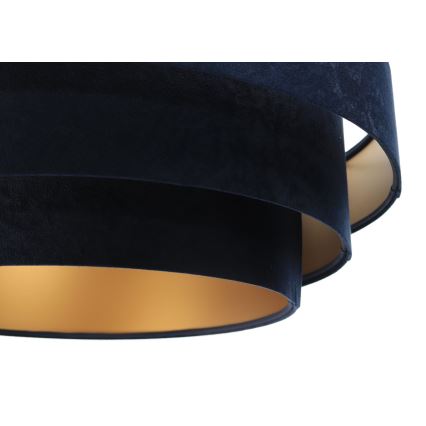 Taklampa på kabel TRINITI 1xE27/60W/230V blå/guld