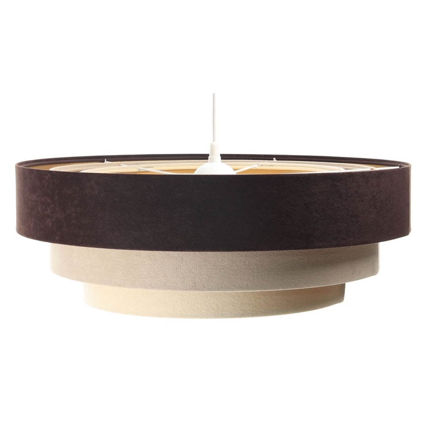 Taklampa på kabel TRINITI 1xE27/60W/230V brun/beige/guld