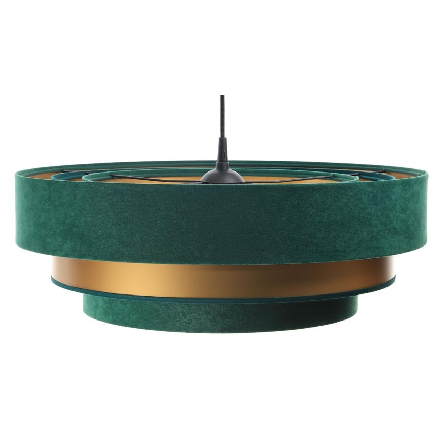 Taklampa på kabel TRINITI 1xE27/60W/230V grön/guld