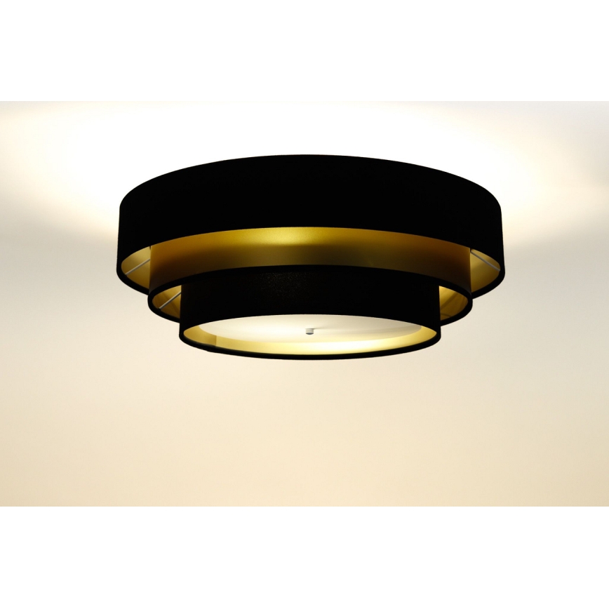 Taklampa TRINITI 2xE27/60W/230V blå/guld