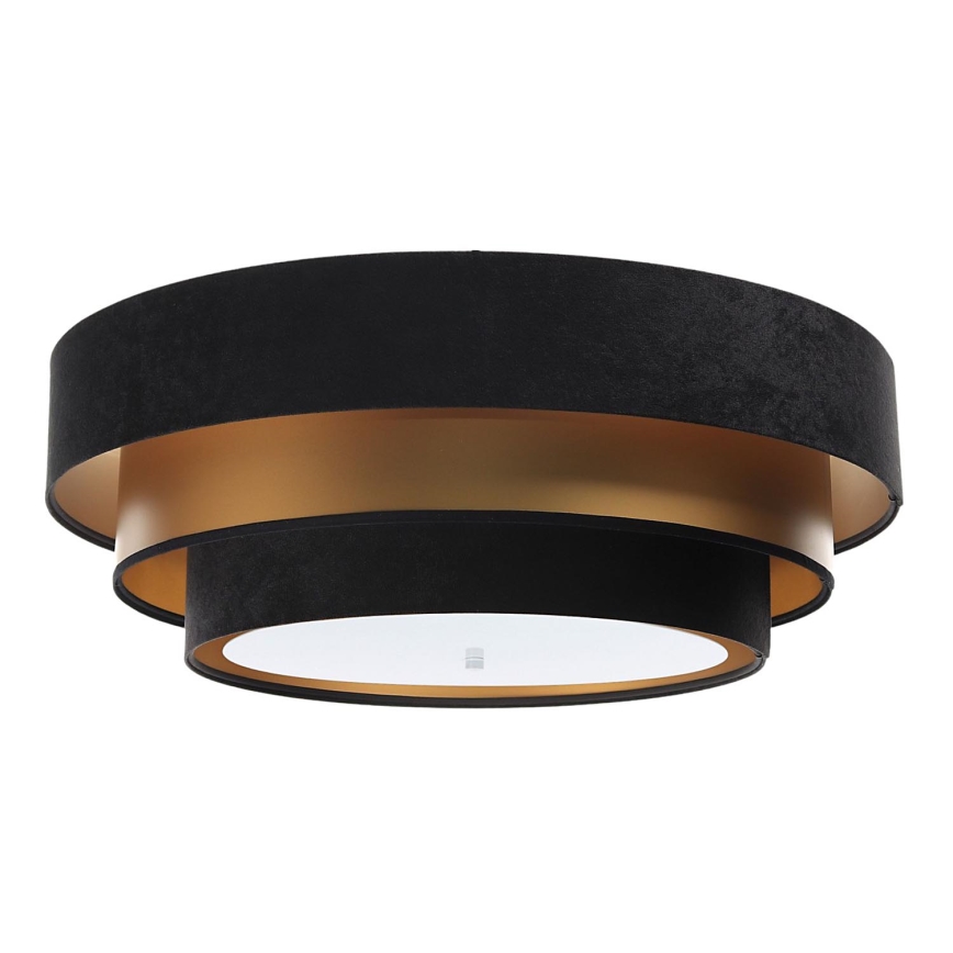 Taklampa TRINITI 2xE27/60W/230V svart/guld