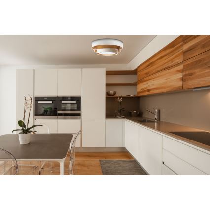 Taklampa TRINITI 2xE27/60W/230V vit/guld