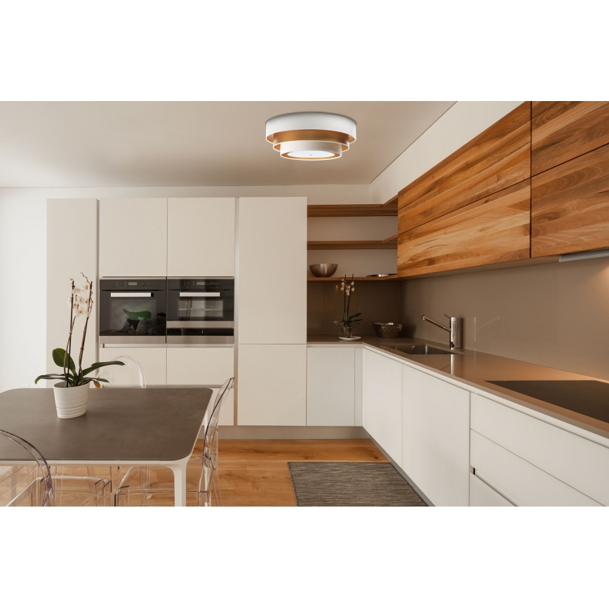 Taklampa TRINITI 2xE27/60W/230V vit/guld