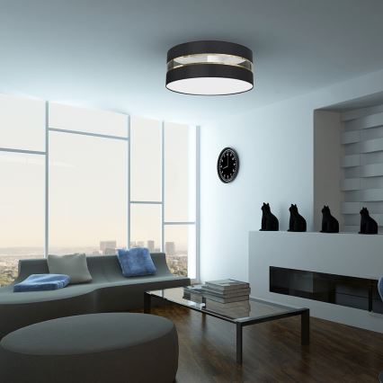 Taklampa  ULTIMO 2xE27/60W/230V svart