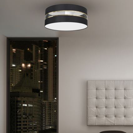 Taklampa  ULTIMO 2xE27/60W/230V svart