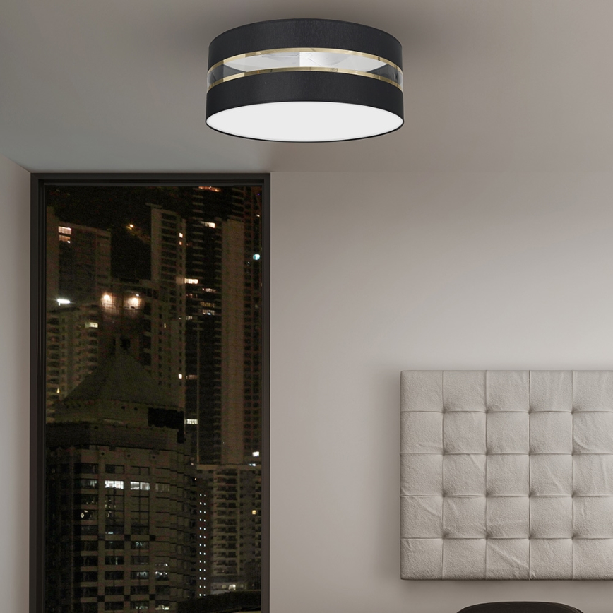 Taklampa  ULTIMO 2xE27/60W/230V svart