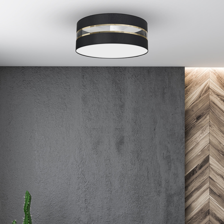 Taklampa  ULTIMO 3xE27/60W/230V svart