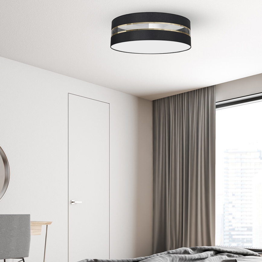 Taklampa  ULTIMO 3xE27/60W/230V svart