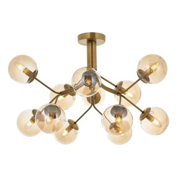 Taklampa VARANA 12xE14/40W/230V brons