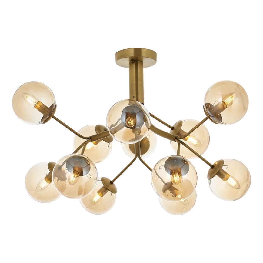 Taklampa VARANA 12xE14/40W/230V brons