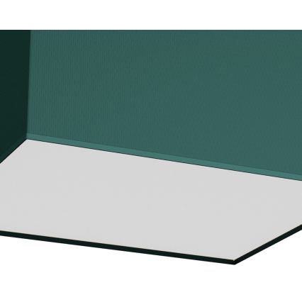 Taklampa  VERDE 2xE27/60W/230V 40x40 cm grön